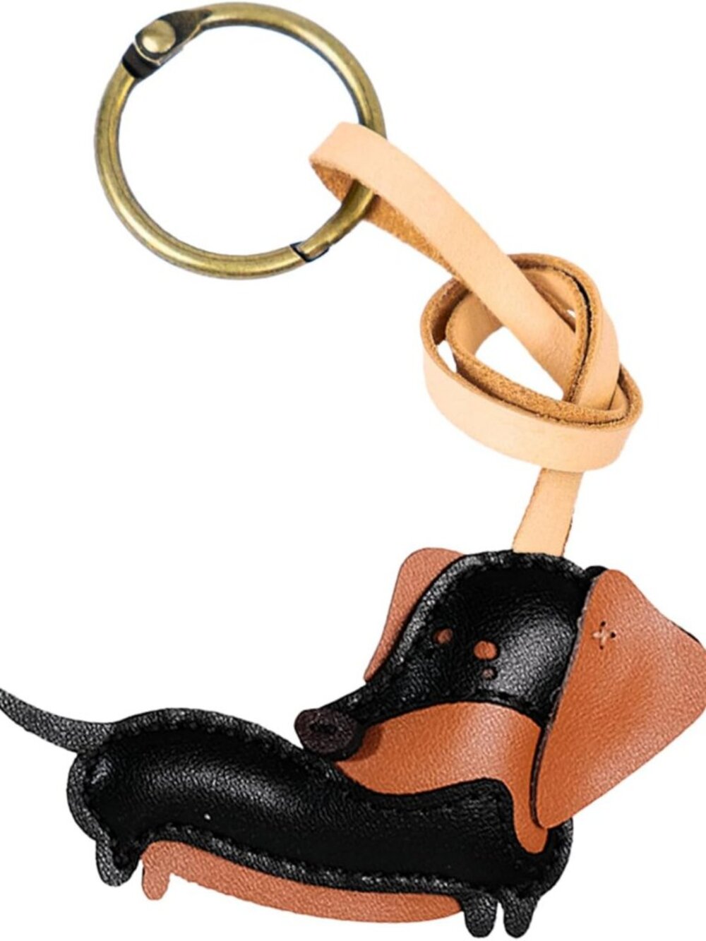 Adorable Leather Dog Bag Charm - Unique Keychain for Purses & Backpacks, Great